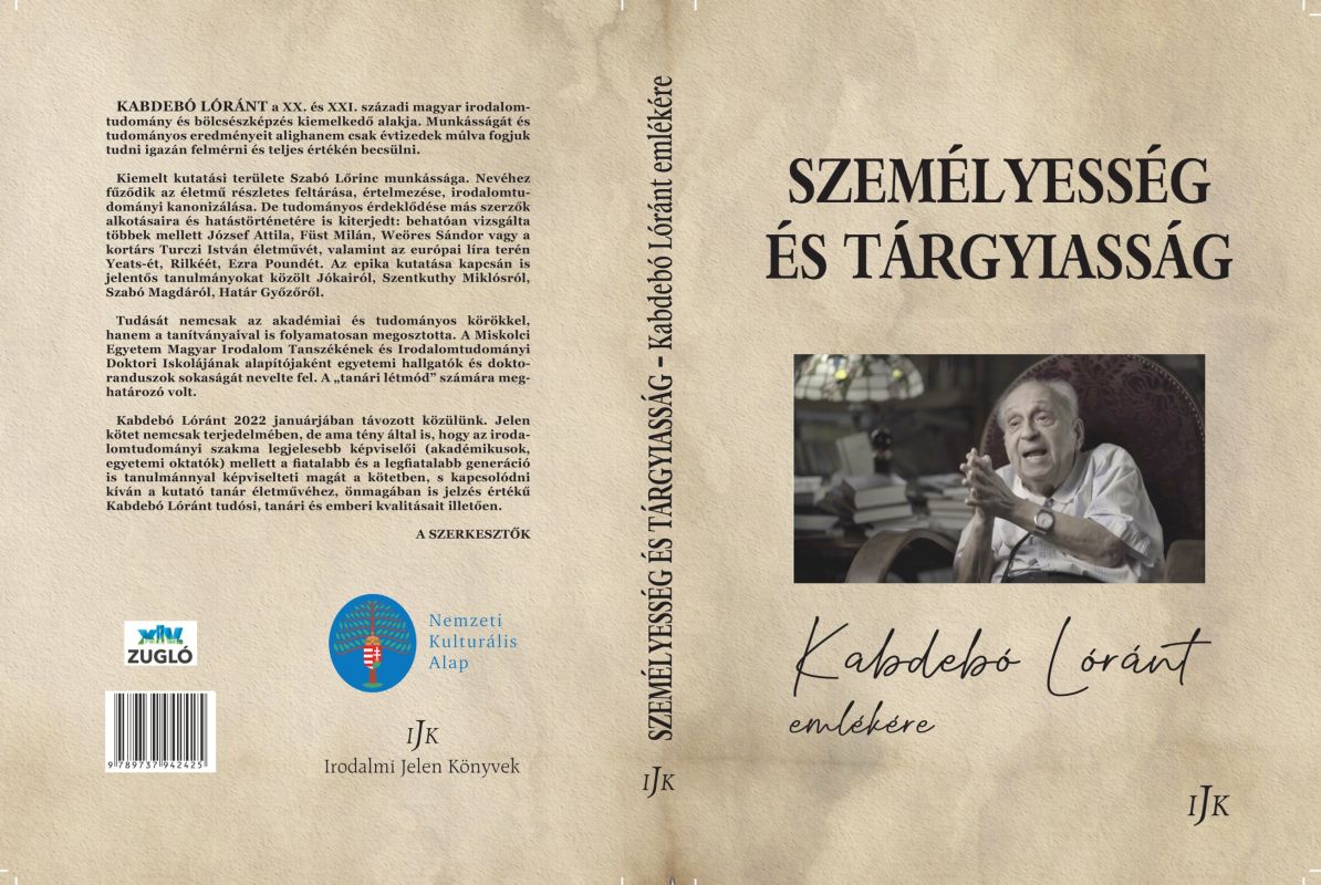 Könyvheti ajánlónk 3. – Személyesség és tárgyiasság. Kabdebó Lóránt emlékére